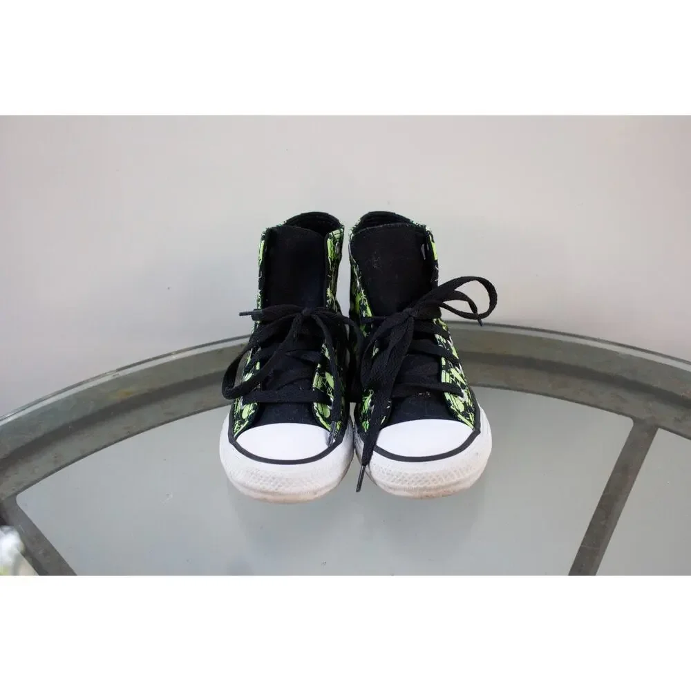 CONVERSE‎ Chuck Taylor Glow In The Dark Bugs Hi-Top Sneakers Junior Size 13